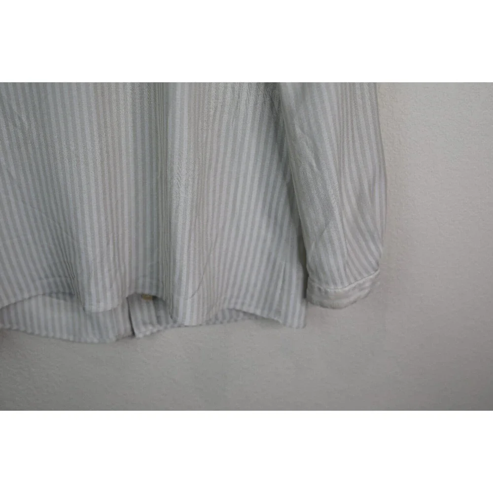 Vintage Giorgio Armani Blouse Women 38 Silk Blend Shoulder Pads Classic - Picture 4 of 12